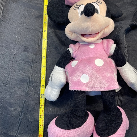 Disney Minnie Mouse 19” Plush Stuffed Animal Pink & White Polka Dot Dress - Picture 2 of 3